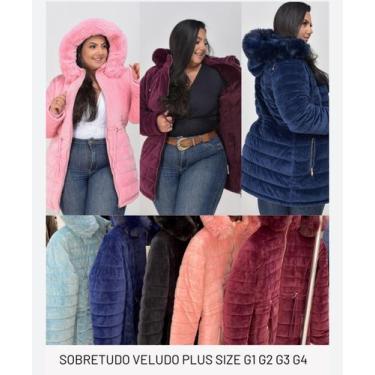 Imagem de Sobretudo de Veludo - Nanda Fashion Boutique , Rosa, G2