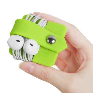 Imagem de Suporte para fone de ouvido Cord Organizer ElfrHino verde silicone
