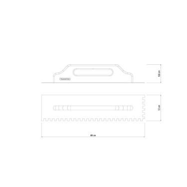 Imagem de Desempenadeira Metálica de Base Lisa Tramontina para Drywall com Dentes com Cabo de Madeira