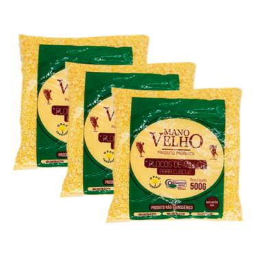 Imagem de Kit 3X: Flocos de Milho Orgânico Mano Velho 500g