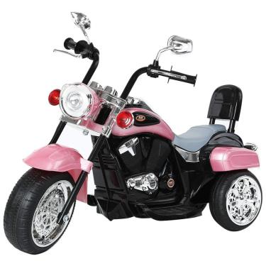 Imagem de Moto Elétrica Infantil a Bateria 6V com Luzes LED, Buzina, 2 Velocidades e Marcha Ré, Freddo, Rosa