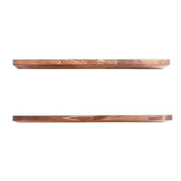 Imagem de Prateleira invisivel Suspensa de Madeira para Sala e Quarto(Com 6 Envelhecida 40cm)