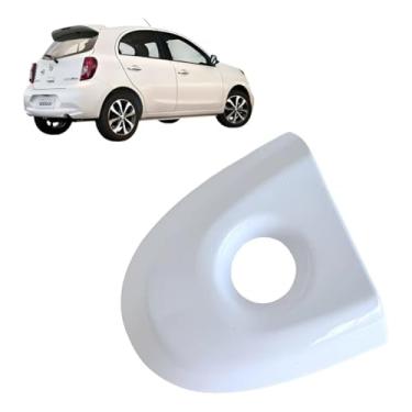 Imagem de Acabamento Ponta Maçaneta Com Furo Miolo Externo Porta Compatível Com March Rio Sv 2011 Á 2020 (BRANCO)