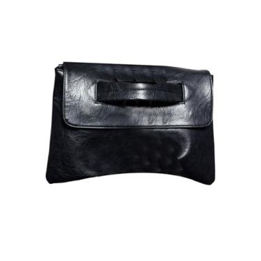 Imagem de RoseSeek Bolsa de mão feminina de couro PU bolsa tiracolo grande pasta de armazenamento, Preto, one_size
