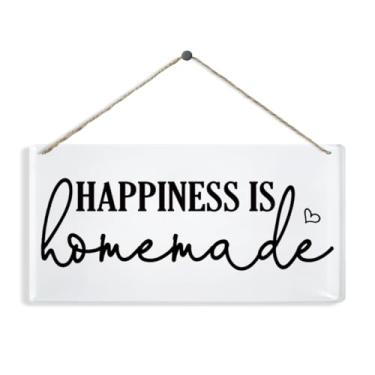 Imagem de Placa Happiness is Homemade, placas de decoração de cozinha, decorações familiares inspiradoras, decorações acrílicas para pendurar na parede, placa de acrílico decorativa para cozinha doméstica