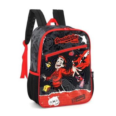 Imagem de Mochila de Costas Escolar Infantil Youtuber Enaldinho PT - Luxcel