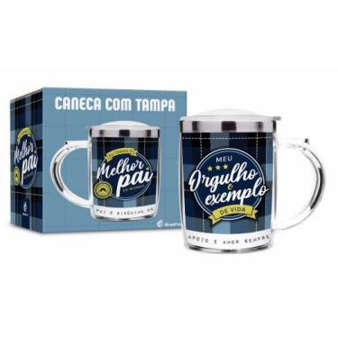 Imagem de CANECA PLASTICO INOX SW MELHOR PAI DO MUNDO BRASFOOT