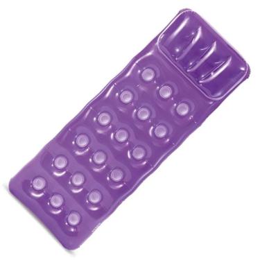 Imagem de Colchão Bronzeador Inflável Caribe Porta Copos 58890 Intex Roxo