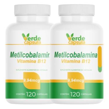Imagem de Kit 2 Metilcobalamina 415% 240 Cápsulas - Vitamina B12 9.94mcg - Suplemento Alimentar em Cápsulas - Verde Cápsula