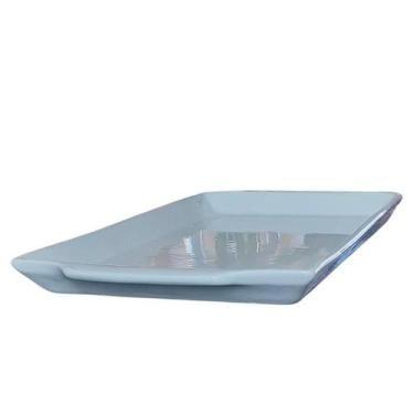 Imagem de Bandeja Travessa Refratária de Porcelana Branca 30cm x 17cm x 2,5cm - 
