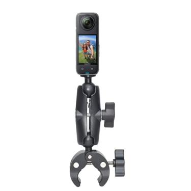 Imagem de Suporte ajustável de 360° para guidão de bicicleta e motocicleta para câmeras de ação - compatível com Insta360 X5/X4/X3, GoPro Hero 12/11, DJI Action - Aderência antiderrapante segura, ajuste