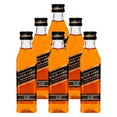 Imagem de WebBar, Miniatura Whisky Johnnie Walker Black Label 50ml 6 Unidades