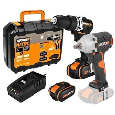 Imagem de Parafusadeira e Furadeira 1/2POL 2 Baterias e Carregador com Chave de 