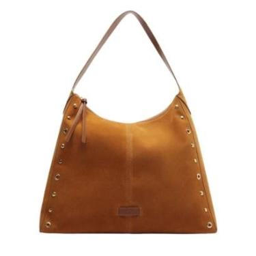 Imagem de Bolsa Hobo Acamurçada Grande Rebites Lançamento Arezzo-Feminino