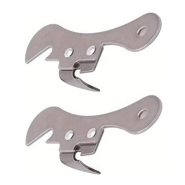 Imagem de 2 peças prata tamanho único abridor de lata de aço inoxidável abridor manual de lata acessórios de cozinha multifuncionais, abridores manuais de lata