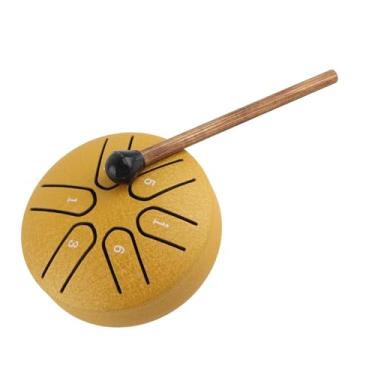 Imagem de RiToEasysports Worry Tongue Drum Instrumento de Percussão Com Baqueta, Mini Handpan Drum de 6 Notas para Criar Uma Variedade de Ritmos, para Iniciantes e Músicos Experientes (Ouro)