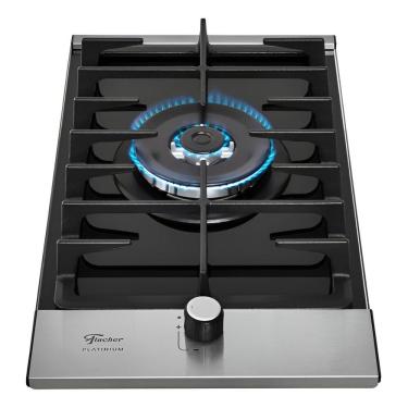 Imagem de Cooktop 1 Boca Gas Bivolt Vidro Platinum 30x53cm - Fischer
