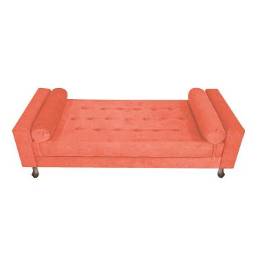 Imagem de Recamier Baú Félix Solteiro 120cm Suede Terracota