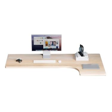 Imagem de Mesa de parede dobrável, mesa de jantar em forma de L para espaços pequenos, mesa de madeira para computador (120 x 60 x 40 cm/47,2 x 23,6 x 15,7 cm, cor nogueira)