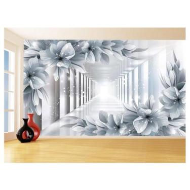 Imagem de Papel De Parede 3D Floral Textura Sala Flores 3,5M Xfl352 - Você Decor