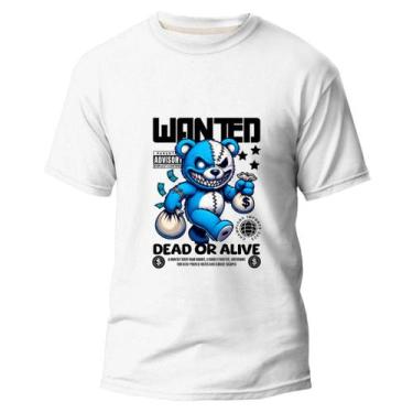 Imagem de Camiseta Streetwear Unissex Básica 100% Algodão Camisa Estampa Urso/Be