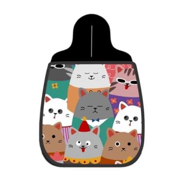 Imagem de Lixeira De Carro Organizador Lixinhocar Gatos Expressivos Coloridos