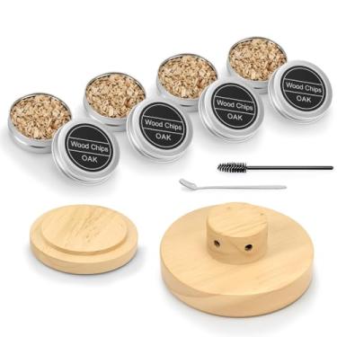 Imagem de Defumador de Whisky, Defumador Profissional Para Drinks e Coquetéis Com Lascas Madeira, Quatro Sabores