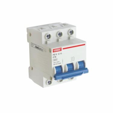 Imagem de Disjuntor DIN FD 3kA Tripolar 3P 16A Condutor 2,5mm Curva C - FAME