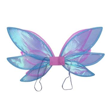 Imagem de Colaxi Asas de Fada - Acessórios de Fantasia para Adultos e Crianças, Ideais para Cosplay, Teatro e Apresentações Cênicas, Azul Rosa