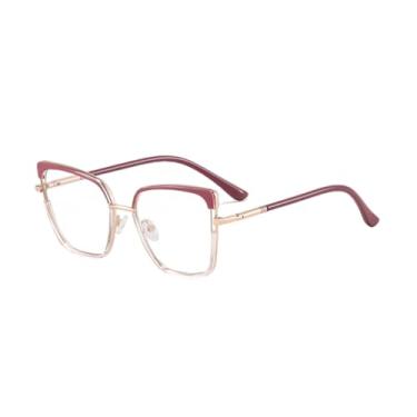 Imagem de HCPIHF Armação de óculos grande transparente para mulheres (8)