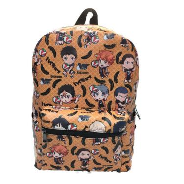 Imagem de Mochila escolar Haikyuus Anime para crianças em PU 30x15x45cm