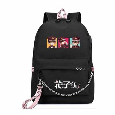Imagem de Mochila Hanako-kun Toilets Cartoon Kids School Bag 32x15x45cm