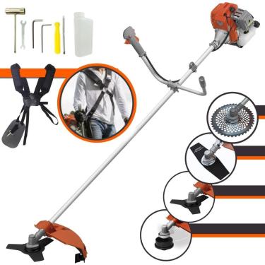 Imagem de Roçadeira Robusta Tekna RL520ACG2 À Gasolina 52cc 2HP 4 Opções de Corte Com Lâmina Facão, Lâmina 3 Pontas, Lâmina 40 Dentes e Carretel de Nylon