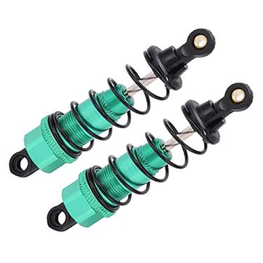 Imagem de aqxreight 2pcs 82mm RC Amortecedor de Carro Liga de Alumínio Peças de Atualização de Carro de Controle Remoto para TAMIYA CC01 Series CC02Azul Resistente a Danos Fácil Durável Liga de Lata é (Verde)