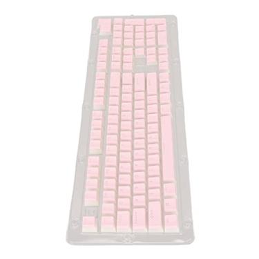 Imagem de aqxreight PBT Keycaps Alto Baixo Layout Camada Dupla 2 Cores 108 Teclas Teclados Mecânicos para 61 87 104 108 Teclado Branco para Movimento que de Mão Adota Teclas Translúcidas e (Rosa)