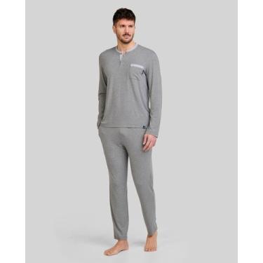 Imagem de Pijama Modal Perna Aberta - Lohe, Cinza, M
