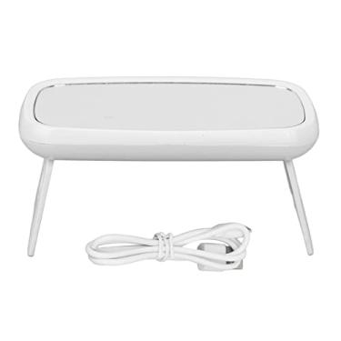 Imagem de Siwoted pequena lâmpada de unhas espelho design carregamento usb portátil mini uv led cura luz do prego com suporte dobrável para manicure diy