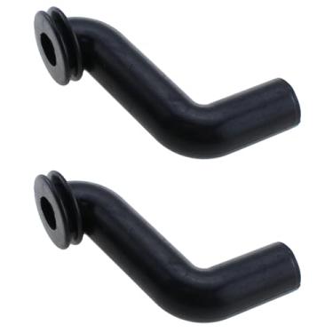 Imagem de Maxmoral 2 peças 4,3 x 3,4 cm preto 793147 mangueira de vácuo de bomba de combustível tubo resistente a óleo de 90 graus compatível com modelos de motor 401000/405000/406000