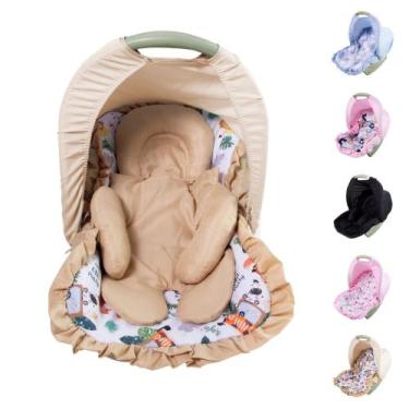 Imagem de Capa Para Bebê Conforto com Apoio Redutor e Capota Menina Menino 03 Pe