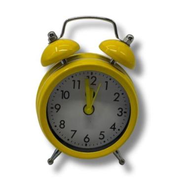 Imagem de Relógio Despertador Retro Elegante de Mesa Amarelo - Hxt