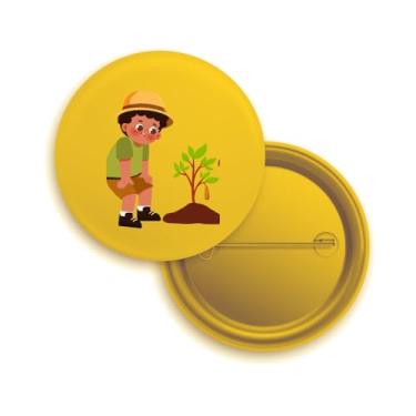 Imagem de Broches Personalizados em Kit, Diversos Designs e Cores, Para Eventos e Uso Pessoal, Kits de 10 a 50 Unidades (25, Amarelo)