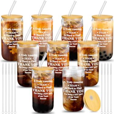 Imagem de Domensi Conjunto de 9 presentes de agradecimento da equipe para funcionários presentes de agradecimento de Natal a granel para funcionários colegas de trabalho professor 473 ml copos de agradecimento