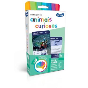 Imagem de Toyster - Cartas Geniais Animais Curiosos - Jogo da Memória 32 Cartas - 6 Anos - Inteligência Ambiental
