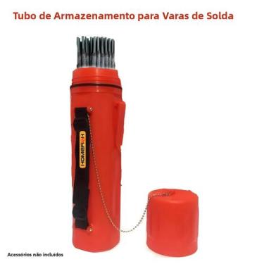 Imagem de Tubo De Armazenamento Para Eletrodos De Soldagem Plástica 360x78mm, Pr