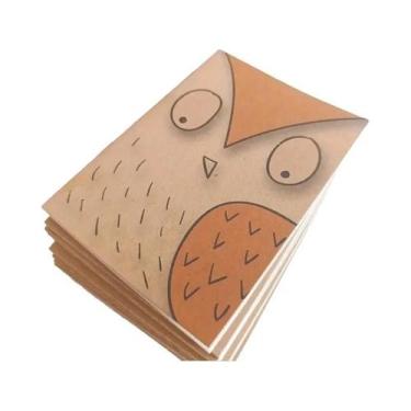 Imagem de Caderno De Bolso Pequeno E Fofo Em Kraft, 10 Peças, 64K, 16 Folhas Em 
