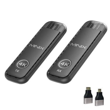 Imagem de MINIX Transmissor e receptor HDMI sem fio H4K decodificação 4K 1080p @60Hz Plug & Play banda dupla 5G + 2,4G HDMI extensor 50 m (164 pés) baixa latência para uso comercial, streaming e home theater