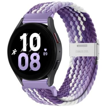 Imagem de KGFCE Pulseira elástica trançada 5Pro Active 2 Gear S3 de 20 mm e 22 mm para Samsung Galaxy Watch 6 5 /4 mm de 40/44 mm para Huawei GT2/3/4Pro/5, 22mm, Ágata