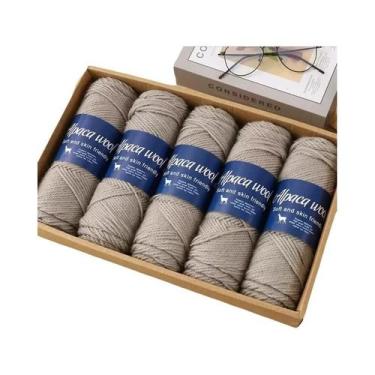 Imagem de Fio De Lã De Alpaca Quente E Elegante 500g Grosso Para Suéteres, Corta