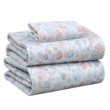 Imagem de RUVANTI Jogo de cama solteiro tamanho GG 100% algodão – tecido acetinado macio e sedoso, refrescante, leve e respirável, bolso profundo de 40,64 cm, durável e resistente à cor, roupa de cama luxuosa