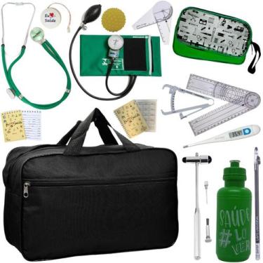 Imagem de Kit Bolsa Fisioterapia Acadêmico Martelo Buck Goniômetro Pa Med - Love